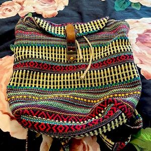 Bohemian woven backpack